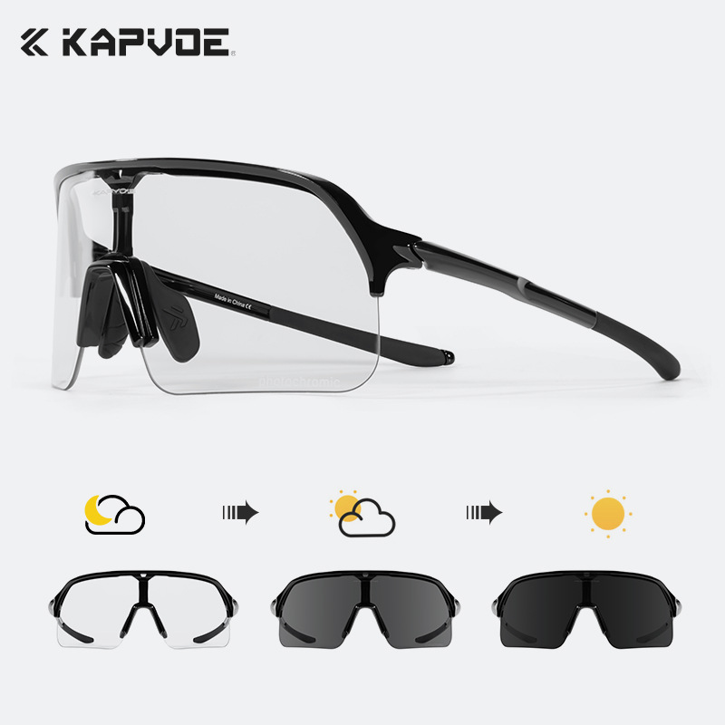 Gafas de Ciclismo Deportivo TR90 Fotocromático A prueba de viento Protección UV para Deportes al Aire Libre