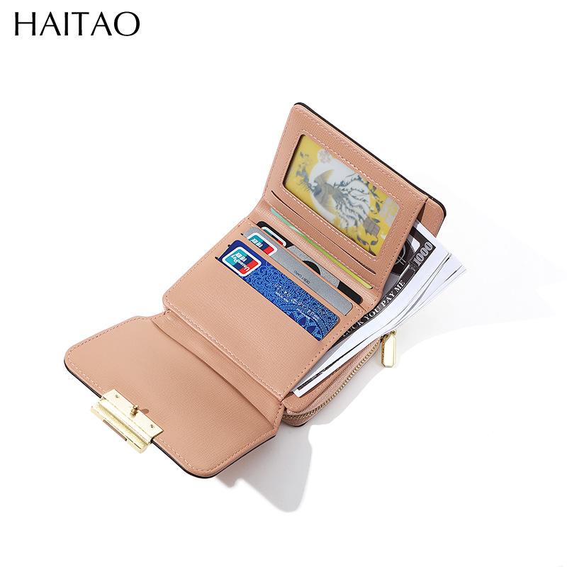 Haitao bolso de cambio multifuncional bolso de dama moda multi tarjeta bolso de tarjeta bolso de identificación cross-border billetera corta