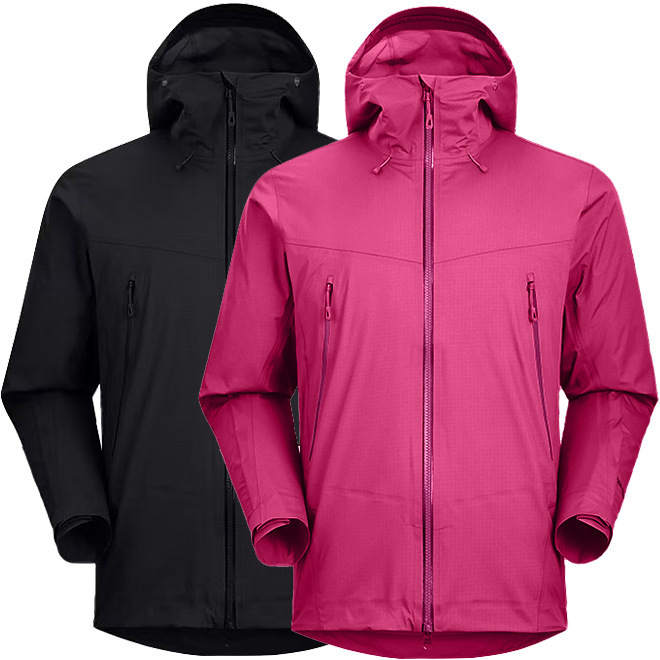 Outdoor Single-Layer Hard-Shell Jacket for Men and Women, Windproof and Waterproof Jacket, Camping and Mountaineering Clothing, Fully Sewn and Taped Long-Sleeved Jacket