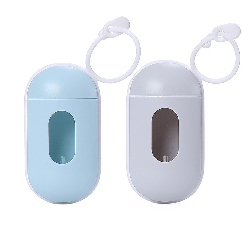 Dispensador de bolsa de basura para mascotas al aire libre caja de basura portátil separada contraste color perro bolsa de inodoro caja de almacenamiento fabricante