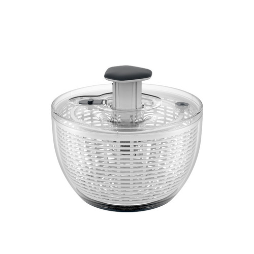 Press-type vegetable dehydrator, household salad spinner, manual fruit and vegetable drain basket, transparent dehydrator