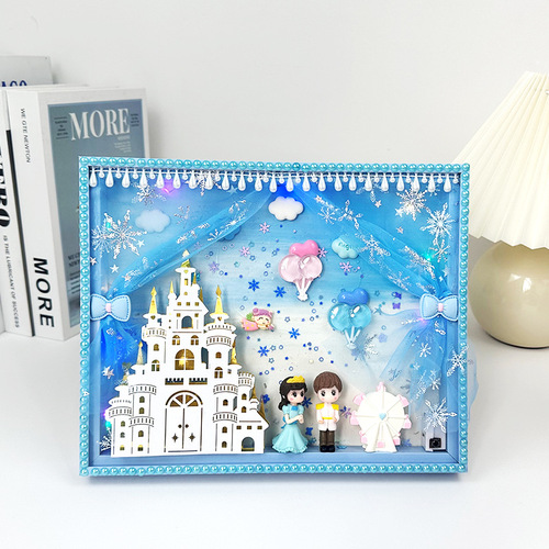 Fantasy decorative painting, hand-made material package, diy production of cream glue three-dimensional calligraphy and painting, children's DIY