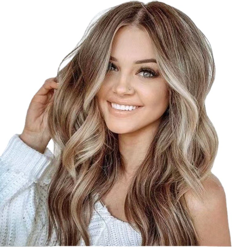 Европейский и американский парик женский градиент длинный объемный Amazon трансграничный парик волосы Роза сетчатая крышка головы оптовый парик с фабрики в наличии