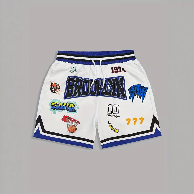 2026 Summer Hot-Selling American Trendy Brand Sports Casual 3D Digital Print Basketball Shorts Unisex Loose Fit
