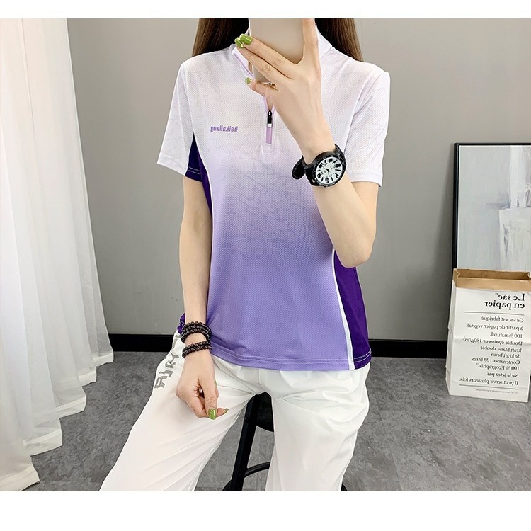 Camiseta Deportiva de Secado Rápido para Mujer de Poliéster Transpirable para Deportes al Aire Libre