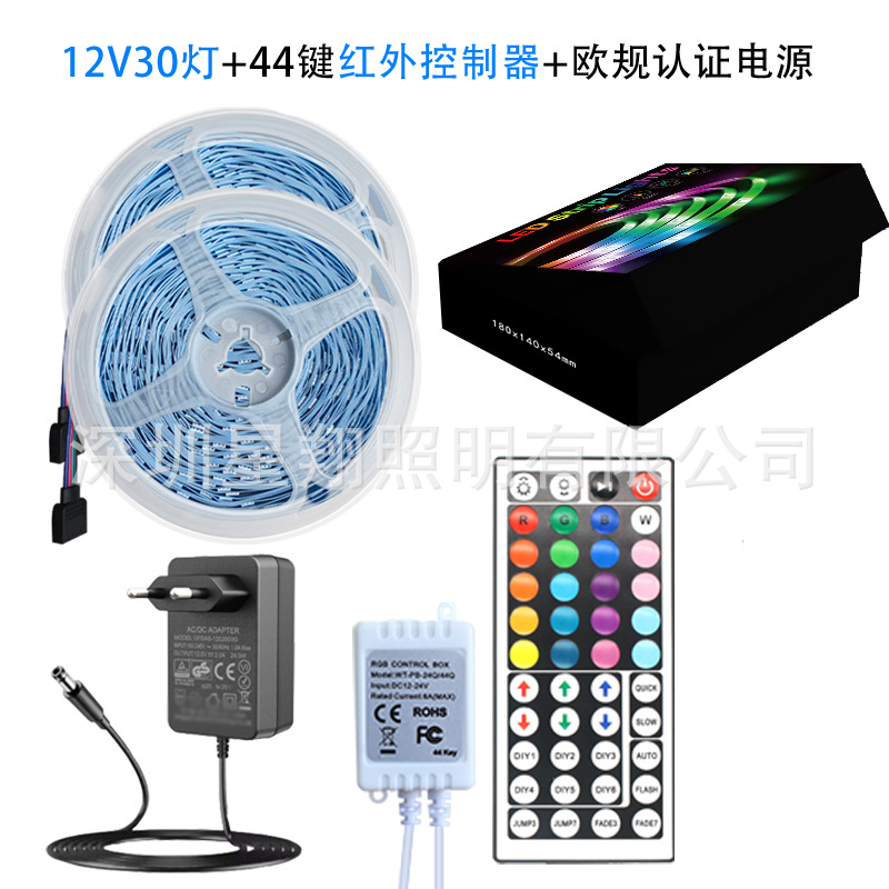 Transfronterizos rgb 44 teclas APP bluetooth banda de luz de música LED tira autoadhesiva 5050 atmósfera de baja presión banda de luz de vacaciones