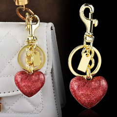 廠家直銷歐美桃心愛心鑰匙扣創意愛心掛件愛心包包掛飾女汽車批發