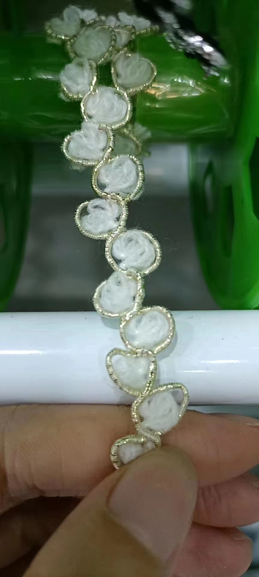 Fabricante en stock estilo coreano Chanel estilo cinta estilo étnico hecho a mano con cuentas encaje ropa DIY accesorios perla encaje