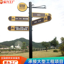 铁艺指路牌户外广告立牌喷绘箭头指示牌房产路标方向牌分流导向牌