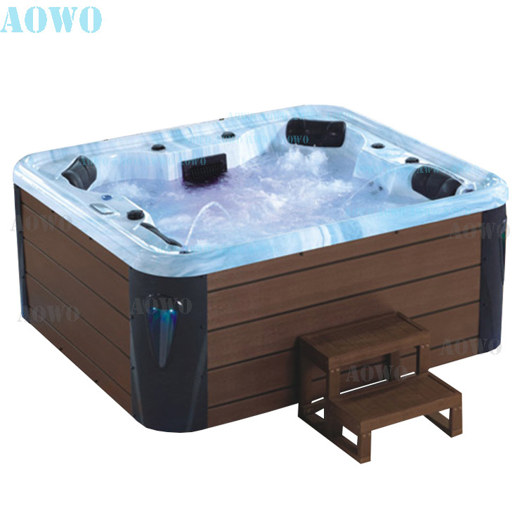 Cuatro personas bañera termostática función bañera de baño calentada spa bañera piscina spa piscina al aire libre surf masaje piscina grande ducha