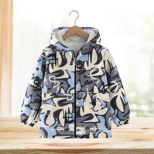 2024 New Children's Overalls Middle and Large Children's Rusk Clothes Boys and Girls Autumn and Winter Waterproof Windbreaker Kindergarten Painting Clothes