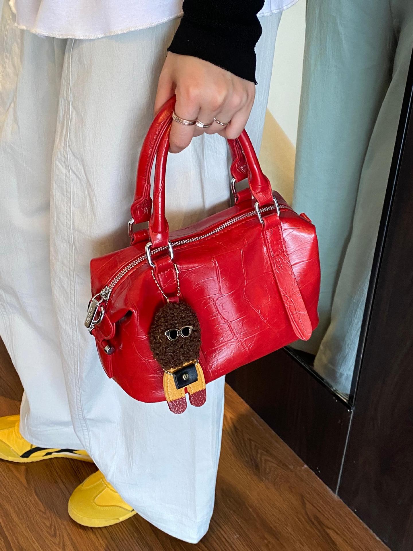 Nuevo comercio exterior transfronterizo 2025, bolso con patrón de piedra, bolso de hombro salvaje de estilo occidental para mujer, bolso de mensajero simple de moda