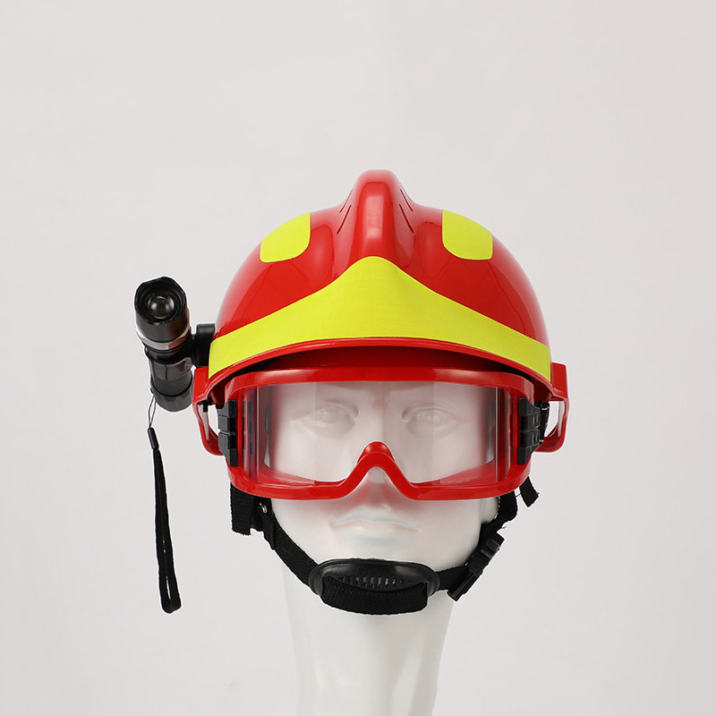 Forest fire emergency rescue helmet with goggles emergency safety helmet high strength ABS protective cap 3