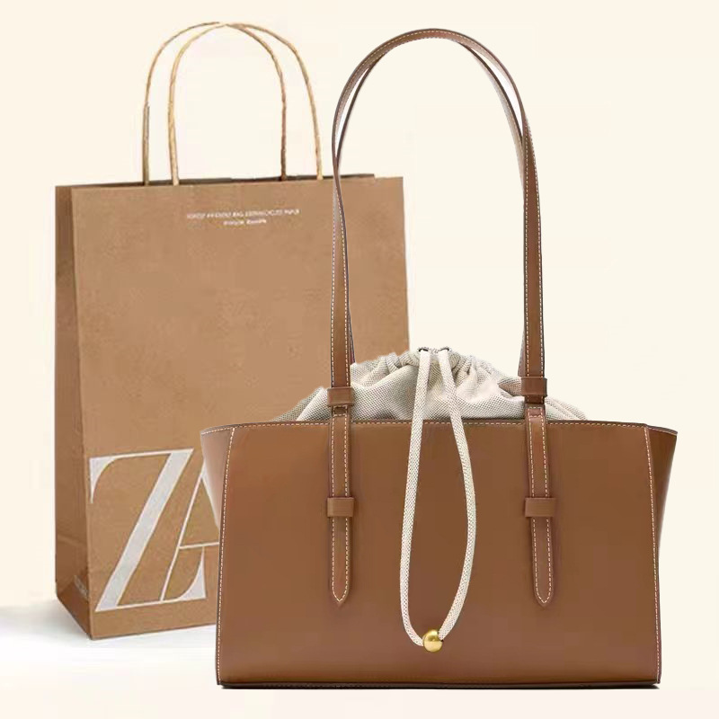 Sac fourre-tout pour femme, nouveaux modèles pour l'automne et l'hiver 2024, sac à main polyvalent à cordon de grande capacité, sac à bandoulière classique et à la mode pour femme_voghion.com
