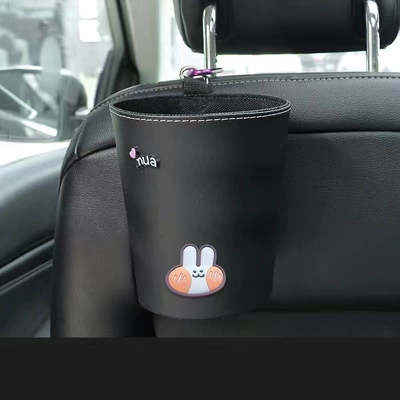 Car tissue box trash can Car tissue box/set - bunny-mua-black-trash-can