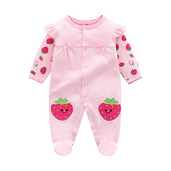 Baby clothes autumn set strawberry PJs newborn children baby newborn onesie pure cotton spring autumn romper crawler outfit