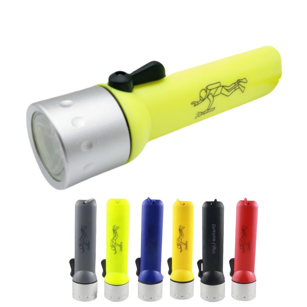 Lintera de buceo transfronteriza al aire libre buceo nocturno pescado LED antorcha impermeable de exploración agujero luz intensa iluminación submarina
