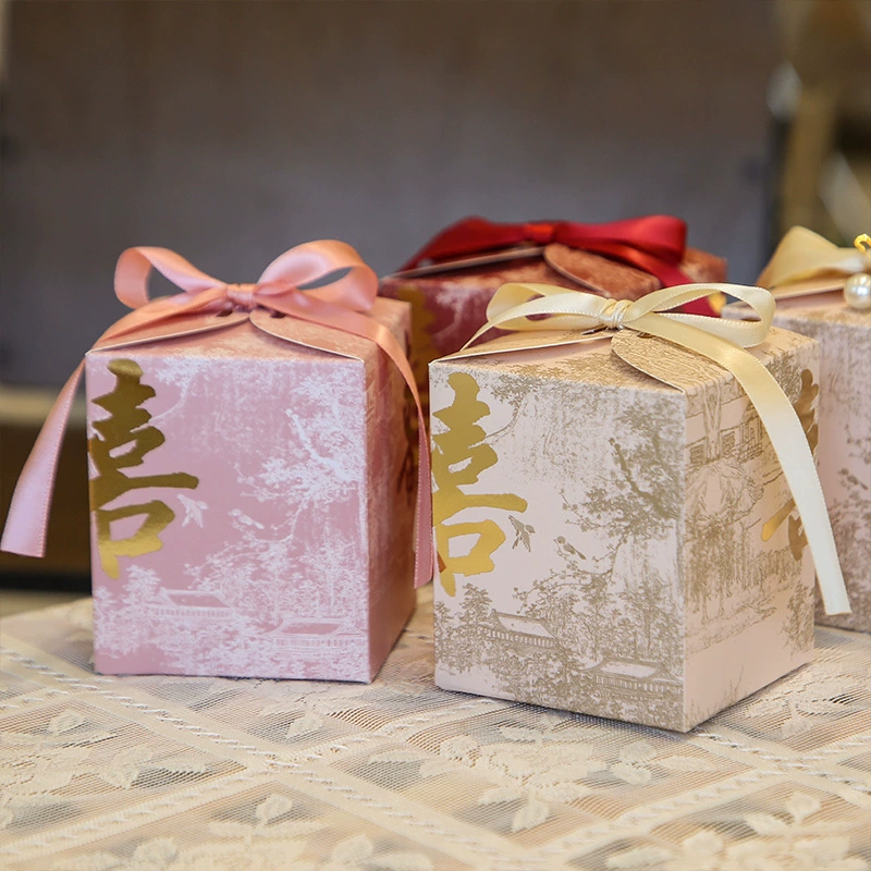 Свадебная коробка конфет 2024 новые чернила картина свадебная коробка конфет премиум-класса новая китайская помолвка сахарная коробка