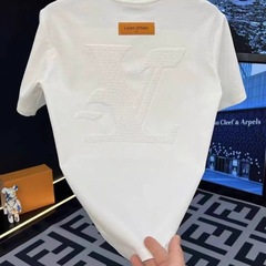 2025新款轻奢棉时尚休闲百搭刺绣圆领潮牌字母轻奢T恤上衣短袖无