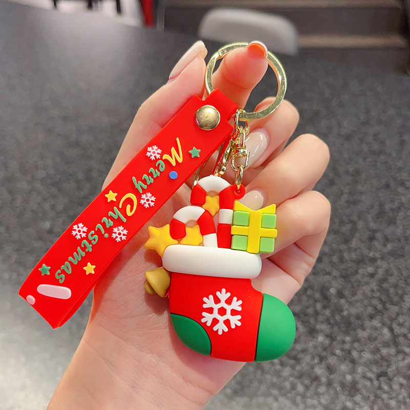 古典的なサンタクロースのキーホルダークロスボーダーストラップバッグアクセサリー自動車チェーン小商品カップル小プレゼント卸売り|undefined