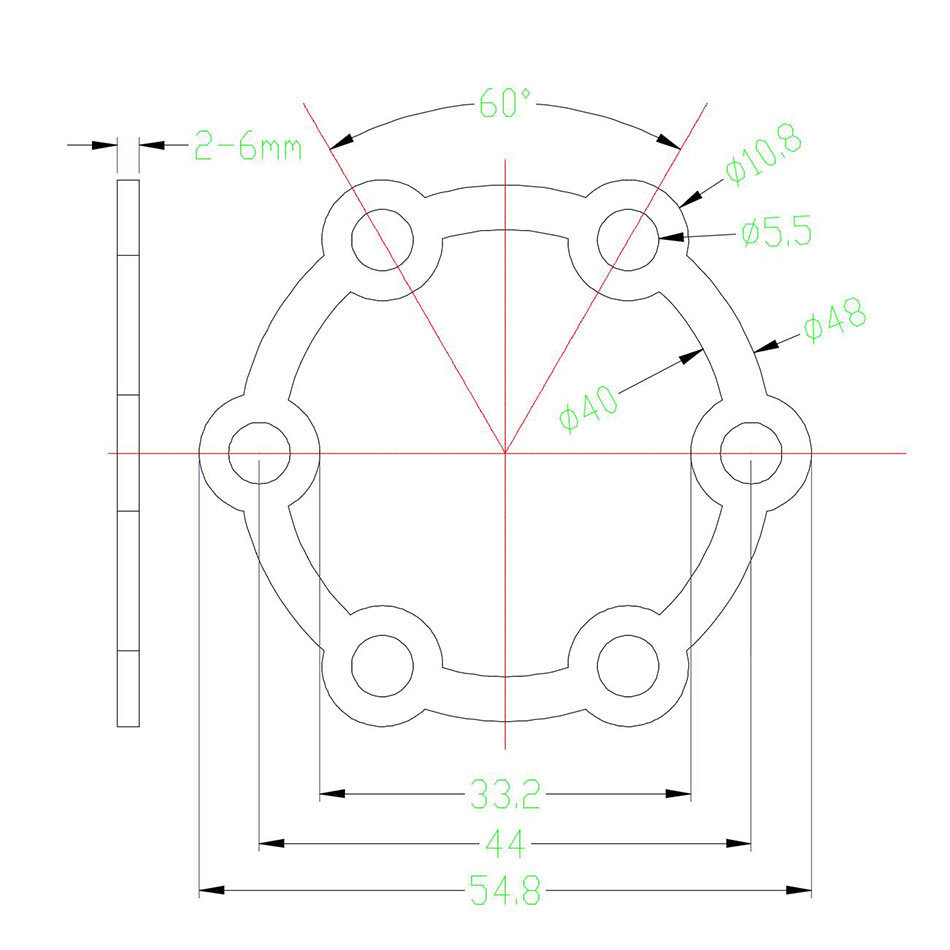 Scooter eléctrico disco de freno 3 espaciadores disco de bicicleta 6 orificios 2 arandelas 4 mm cubo de la rueda 5 almohadilla de elevación del buje