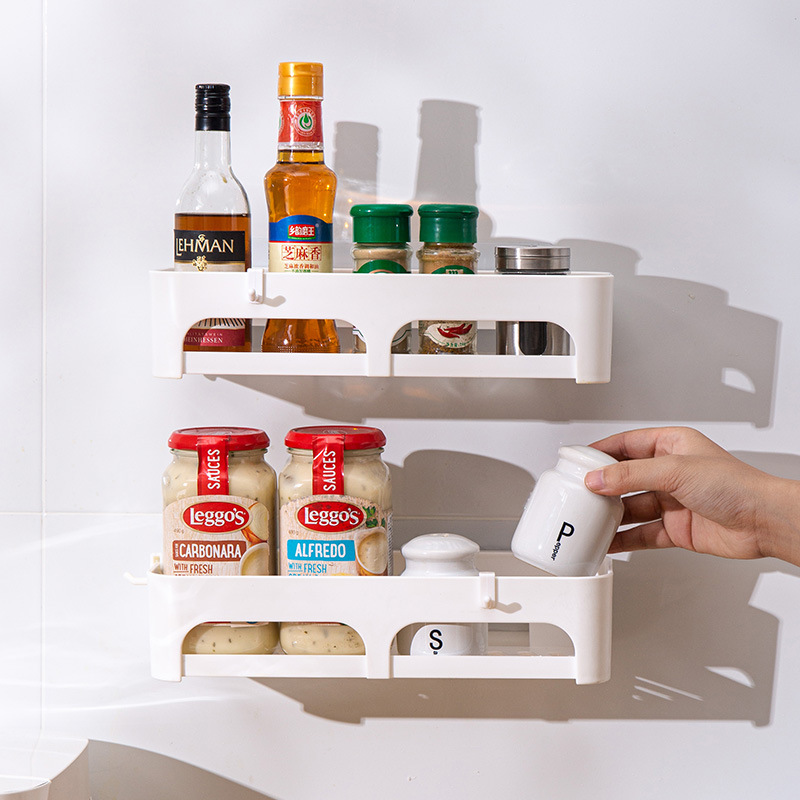 Estante de almacenamiento de baño Punch-libre montado en la pared cocina baño lavabo baño pared cosméticos almacenamiento