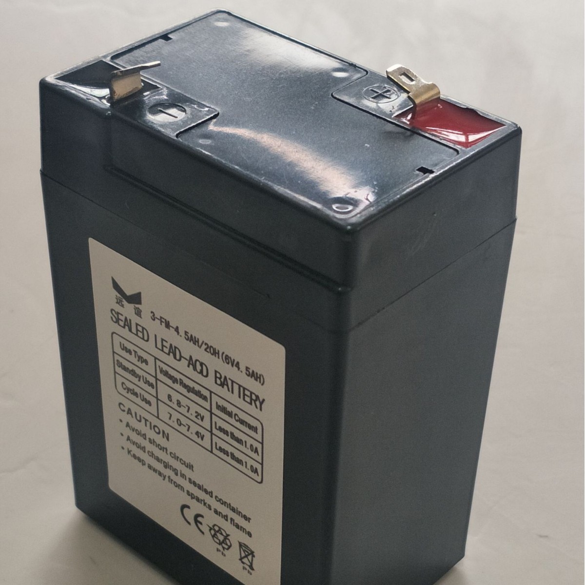包邮童车电子秤用3-FM-4AH电池3FM4.5A6V4.5AH免维护蓄电池电瓶