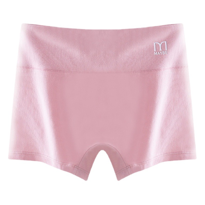 Cómodo boxeadores antibacterianos de algodón puro de las mujeres de cintura alta anti-exposición sin clip de cadera boxeador pantalones de seguridad transpirables pantalones cortos para la piel