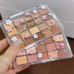 卡佩爾20色晚櫻舞曲珠光啞光大地奶茶色純欲風學生平價低飽和眼影