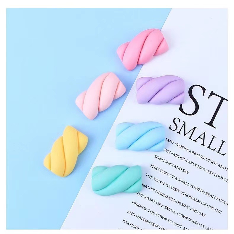 Macarón simulación de algodón diy accesorios de resina al por mayor crema pegamento clip de pelo parche de caso de teléfono móvil venta directa