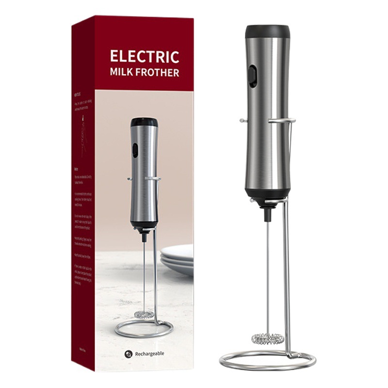 Kelitong rechargeable electric milk frother stainless steel split milk beater coffee electric stirring rod egg beater
