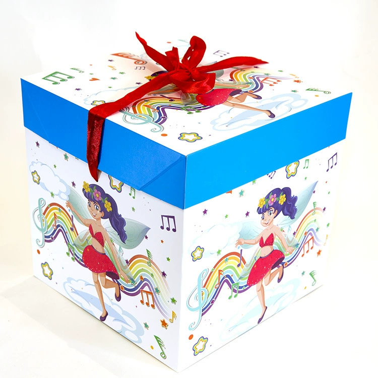 Cartoon brand handheld gift box with bow, Birthday gift