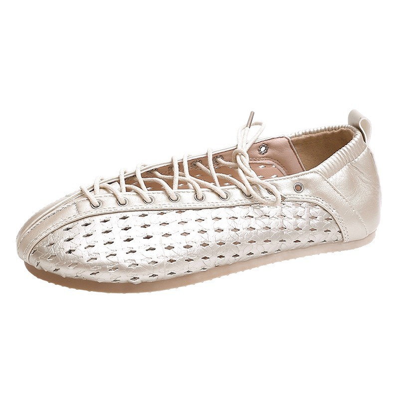 Zapatos de ballet de estilo francés con correa de marie Jean 2026 nuevos zapatos de ballet de verano huecos transpirables