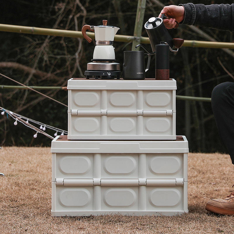 屋外キャンプ収納折りたたみボックス車載特大ピクニック多機能整理収納プラスチック折りたたみ収納ボックス|undefined