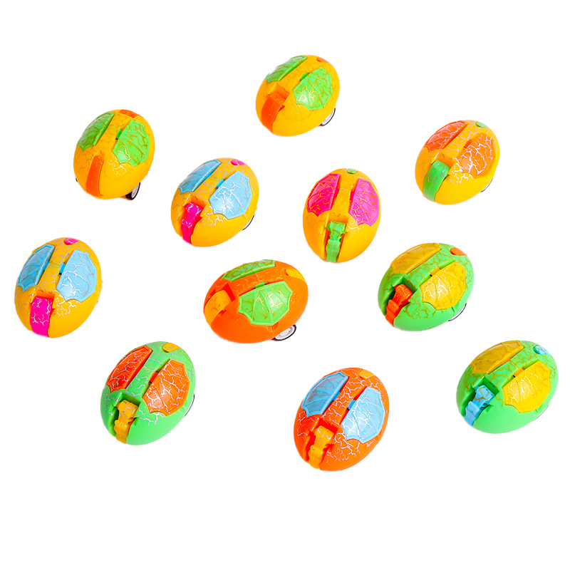 Dinosaurio huevo deformación Tire hacia atrás inercial coche regalo de juguete para niños bebé juguete educativo kindergarten empuje regalo