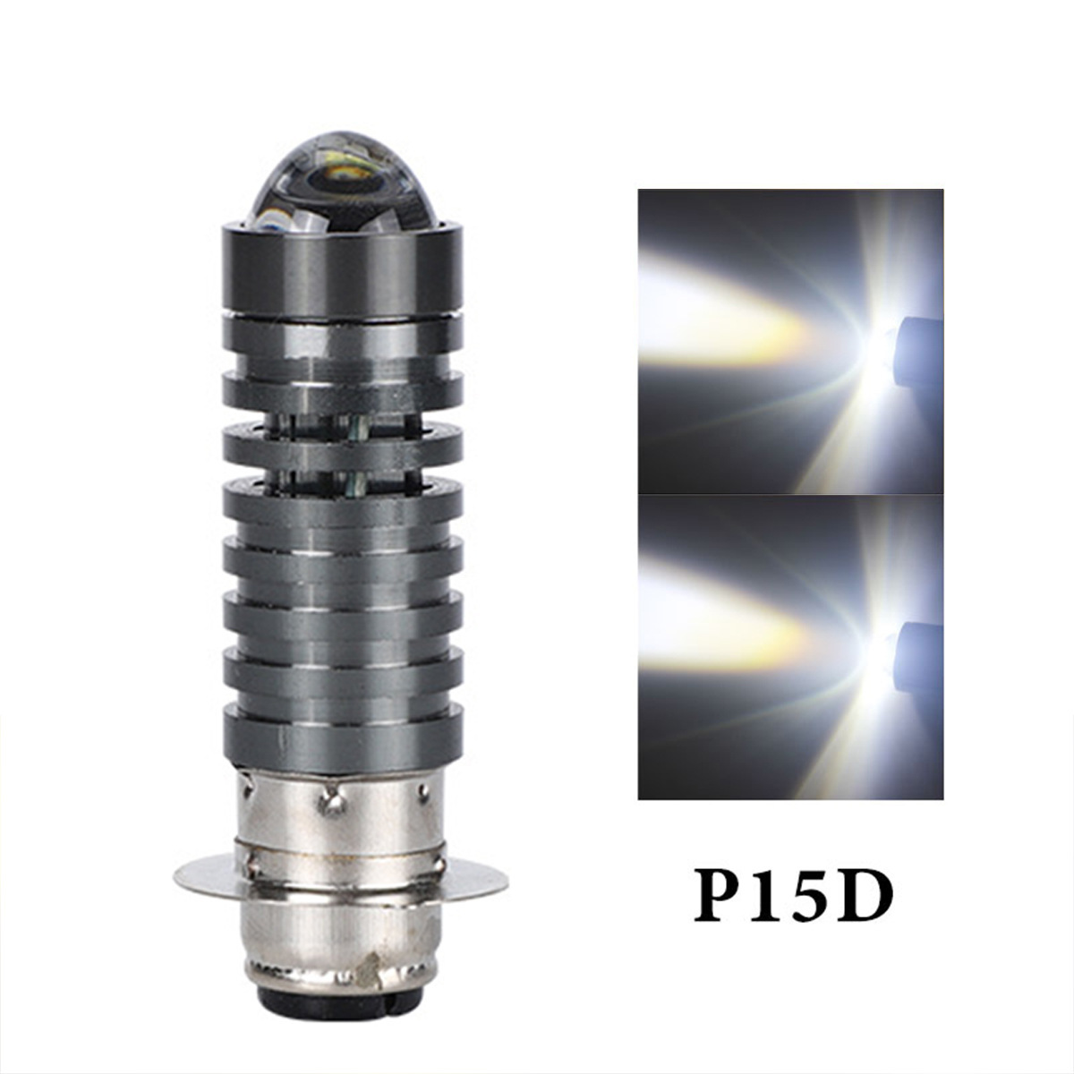 Motocicleta LED faro proyector lente sola garra doble garra tres garra ojo de pez H4H6 lejos y cerca de la luz PX15D