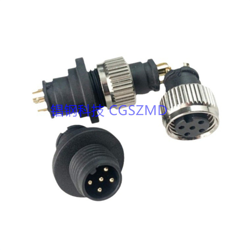 L-code  M12������Circular Connector PCB Panel Front Moun