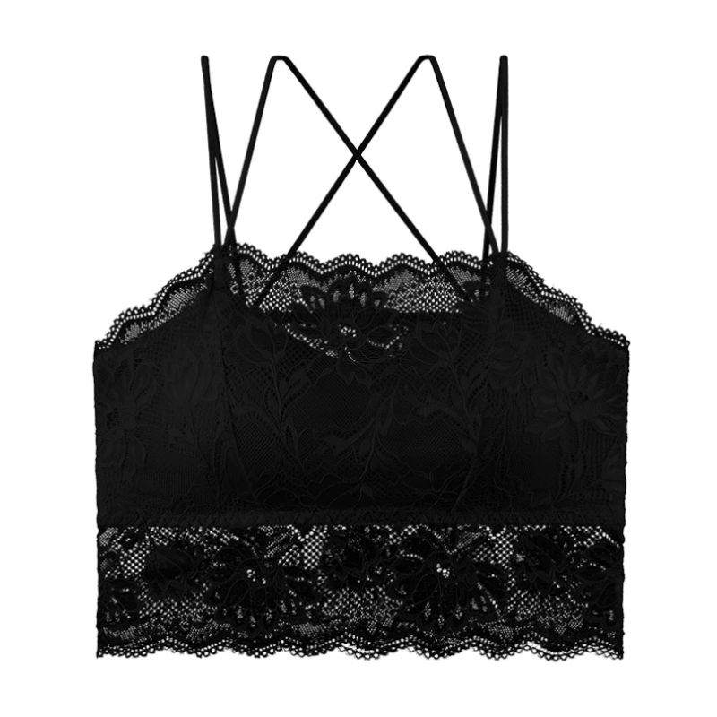 Lace tube top, underwear, protective underware, supporting wireless bra, thin top with cups