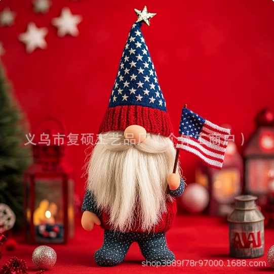 Новый трансграничный продукт Кукла американских патриотических гномов Кукла американских патриотических гномов