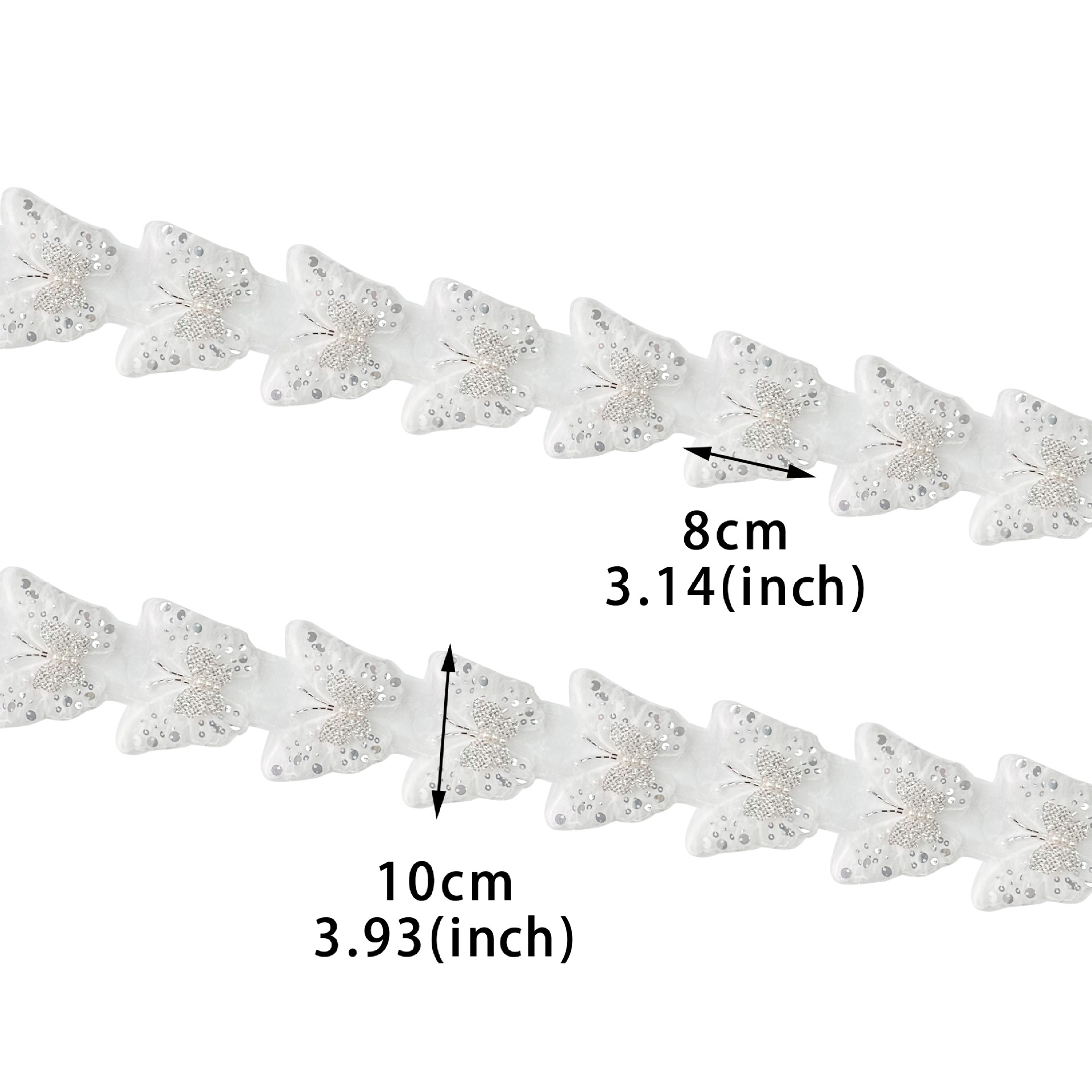Duas capas de clavos cuentas estereoscópicas doradas mariposa tela pegada a mano flor esquinilla vestido de boda ropa infantil zapatos para niños adornos de pelo image 6