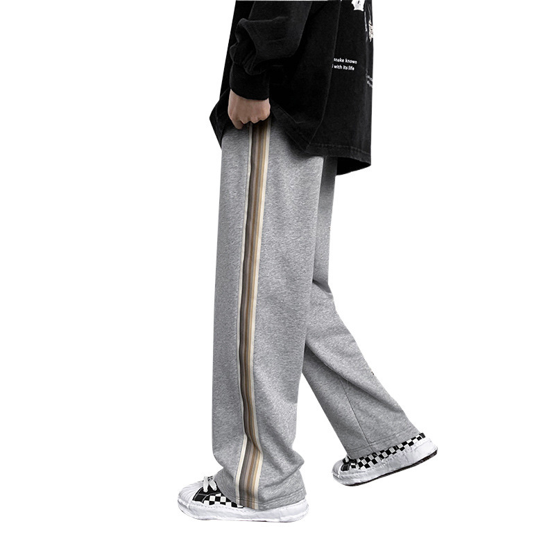 Pantalones para hombres primavera, otoño, invierno 2024 nuevos pantalones de estilo suelto, pantalones de moda, pantalones deportivos casuales de piernas anchas