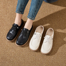 2025年春秋季新款休闲软底平跟懒人鞋百搭舒适牛筋底板鞋圆头单鞋