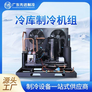 冷库定制全套设备艾默生制冷机组低温敞开涡旋风冷机-18~-35节能