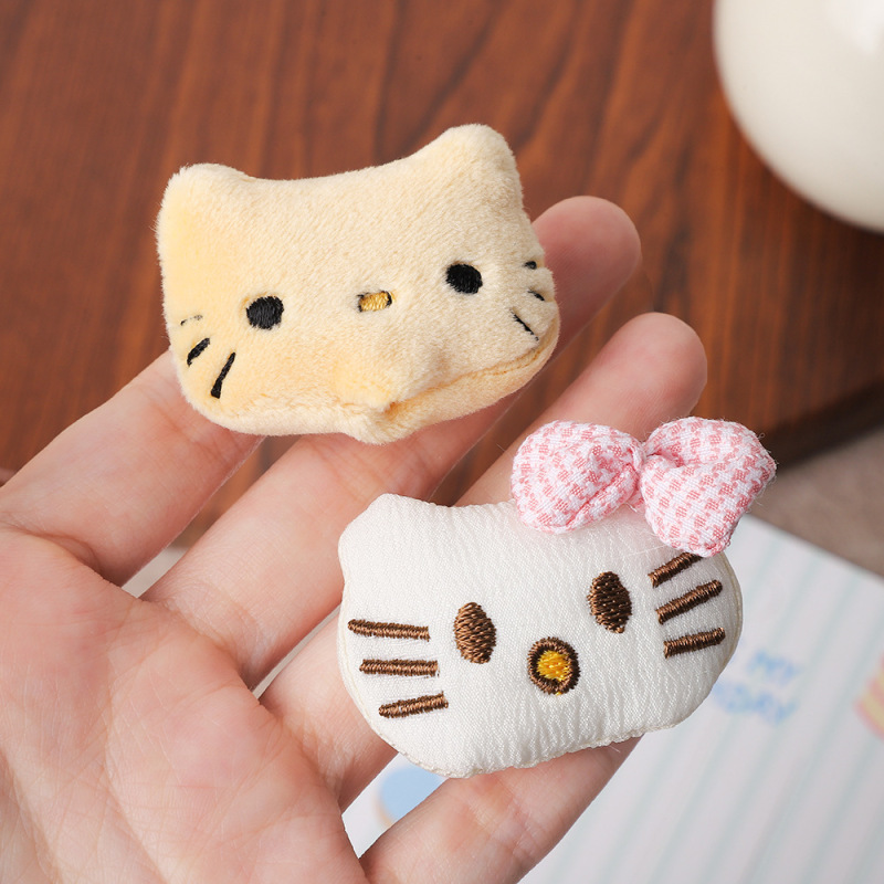 可爱kitty猫辅料日系卡通布艺猫咪服饰配件 甜美蝴蝶结KT猫辅料|undefined