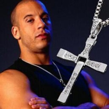 x011 Fast and Furious 8 Cross Necklace Toledo Necklace Wholesale 50cm 5.1*3.5