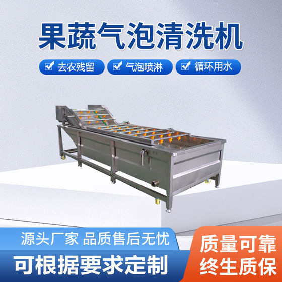 Commercial vegetable bubble cleaning machine pepper bubble cleaning machine mountain vegetables dandelion spray cleaning equipment
