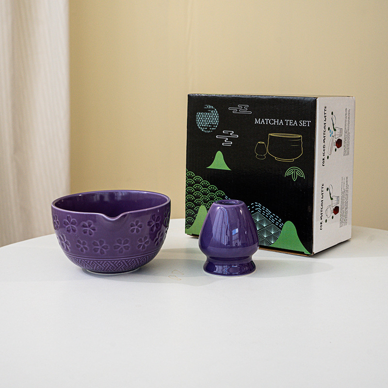 新しい和風抹茶桜ボウル、注ぎ口付きセラミックピンク茶筅ティーツールの越境専用 Amazon|undefined