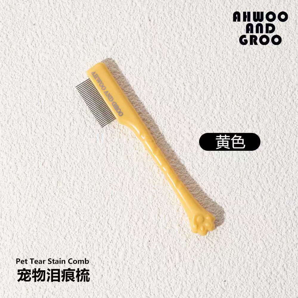 Peine de marcas de lágrimas para mascotas Peine facial de perro Peine de heces de ojos Cepillo de marcas de lágrimas para perros de Yorkshire