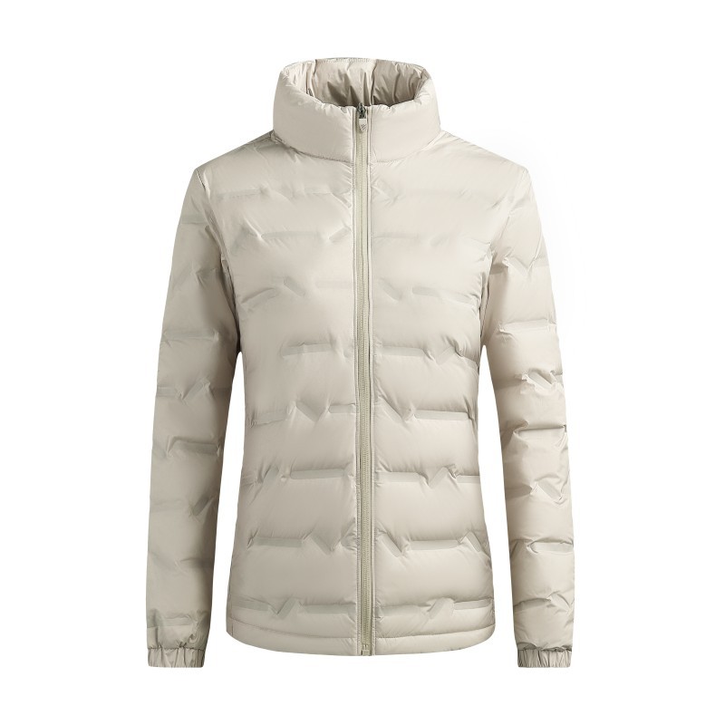 Chaqueta ligera de las mujeres color sólido simple a prueba de viento cálido grafeno abajo chaqueta 85% pato blanco abajo chaqueta hombres al por mayor