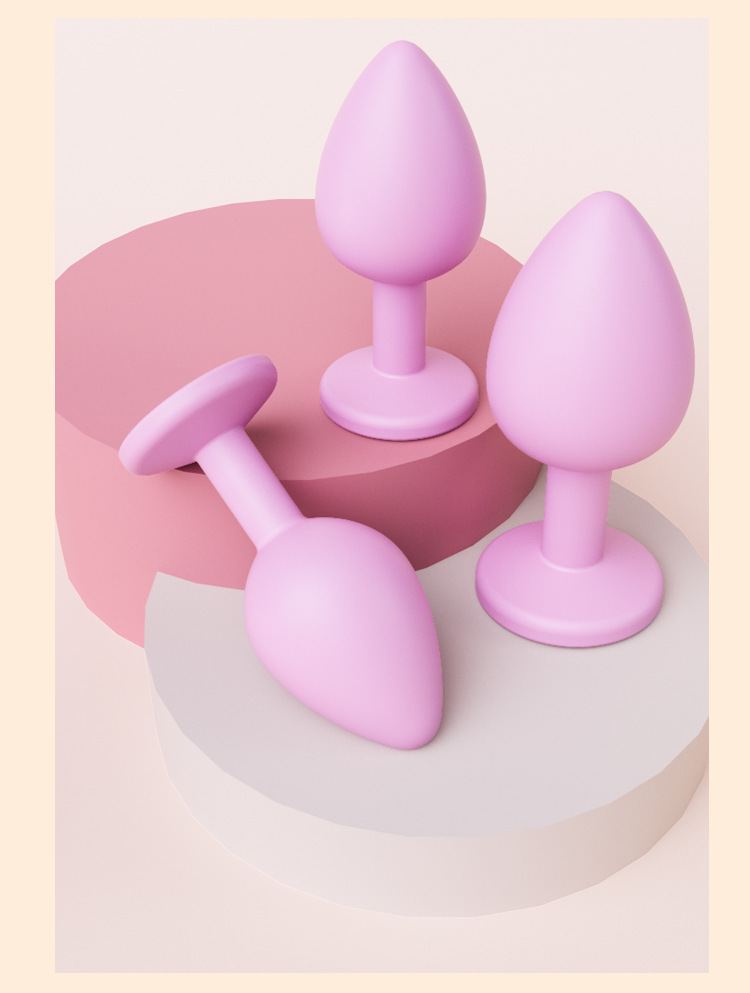 Silicone Anal Plug in Black, Adult Backcourt Beads, One-Piece Design — detail image 17